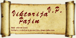 Viktorija Pajin vizit kartica